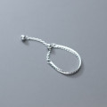 A32201 s925 sterling silver chic adjustable chain ring