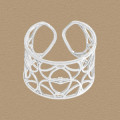 A44640 wide hollowed sterling silver s925 ring