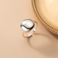 A32145 s925 sterling silver chic geometric circle vintage ring