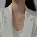 A33042 s925 sterling silver chic crown necklace