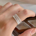 A45020 simple s925 sterling silver unique ring