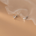 A45189 s925 silver stud trendy sweet initial fashion earrings