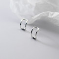 A35829 s925 sterling silver chic simple trendy geometric hollowed earrings