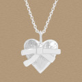 A44285 butterfly heart sterling silver s925 heartshape necklace