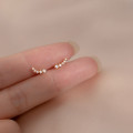 A34861 s925 sterling silver trendy simple rhinestone sweet rhineston earrings