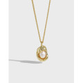 A37596 design elegant shell pearl quality s925 sterling silver necklace