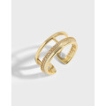 A33534 chic design gold double rings