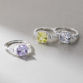 A42753 s925 sterling silver square rhinestone fashion ring