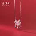 A33027 s925 sterling silver simple rhinestone necklace