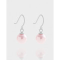 A42624 design pink pearl dangle sterling silver s925 stud earrings