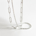 A32864 925 sterling silver short necklace