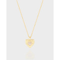A40056 design wrinkled quality heart sterling silver s925 necklace