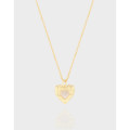 A40056 design wrinkled quality heart sterling silver s925 necklace