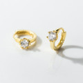 A39504 s925 sterling silver elegant rhinestone circle grade unique earrings