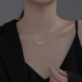 A34500 s925 sterling silver initial necklace