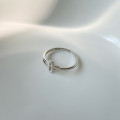 A32671 s925 sterling silver hollowed cross adjustable ring