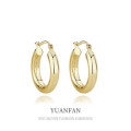A35693 s925 sterling silver vintage fashion circle earrings