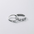 A36174 s925 sterling silver rhinestone chain simple fashion chic ring