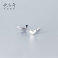 A42189 s925 silver cute heart stud trendy heartshape piercing earrings