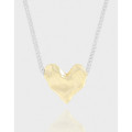A42619 design wrinkled heart sterling silver s925 necklace