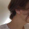 A37144 unique statement s925 sterling silver minimalist bead earrings