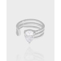 A37742 design teardrop cubic zirconia sterling silver s925 ring
