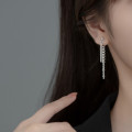 A33292 s925 sterling silver chic long tassel earrings