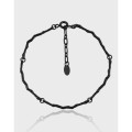 A39855 elegant geometric tree design s925 sterling silver charm bracelet
