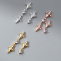 A40823 s925 sterling silver rhinestone stud design earrings
