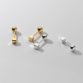 A44976 s925 silver square stud simple cute earrings