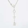 A32975 s925 sterling silver vintage pendantlove initial simple necklace