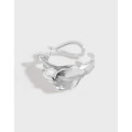 A36032 design flower clipon ring sterling earrings