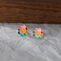A36370 s925 sterling silver sun earrings