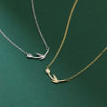 A37529 s925 sterling silver gold trendy design necklace