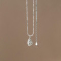 A34019 s925 sterling silver teardrop starlight necklace