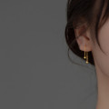 A36814 s925 sterling silver simple string cute silver chain short earrings
