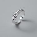 A39294 s925 sterling silver layered grade design ring