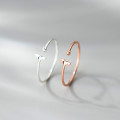 A44937 s925 sterling silver sweet rhinestone adjustable ring