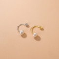 A37063 s925 sterling silver pearl cute earrings