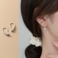 A35757 s925 sterling silver teardrop simple chic fashion cute earrings