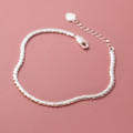 A39479 s925 sterling silver heart charm design sweet trendy bracelet