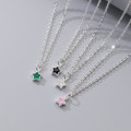 A37855 s925 sterling silver rhinestone design elegant necklace