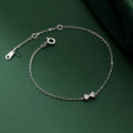 A38098 s925 sterling silver rhinestone butterfly charm elegant bracelet