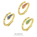 A45852 s925 green elegant beautiful unique ring