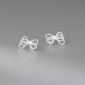A44900 s925 sterling silver sweet dainty twist butterfly stud earrings