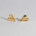 A43317 s925 silver heart stud simple heartshape fashion earrings