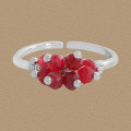 A45896 simple crystal adjustable sterling silver s925 ring