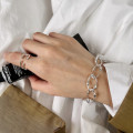 A33325 925 sterling silver irregular fa bracelet