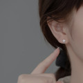 A36644 s925 sterling silver cross chic rhinestone sweet unique earrings