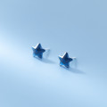 A33235 s925 sterling silver simple trendy blue star chic earrings